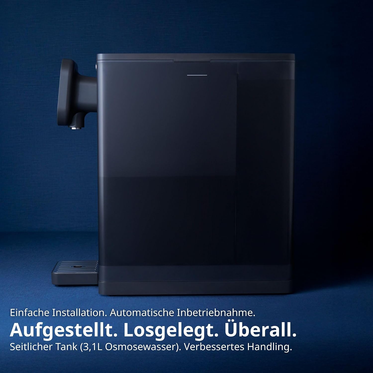 OsmoFresh Fusion Air Auftisch Osmoseanlage | Keine Installation | Heißwasserspender | Filterung & Mineralien | 3-Fach UV-C LED | Abwasserverhältnis 2:1 | TÜV zertifiziert
