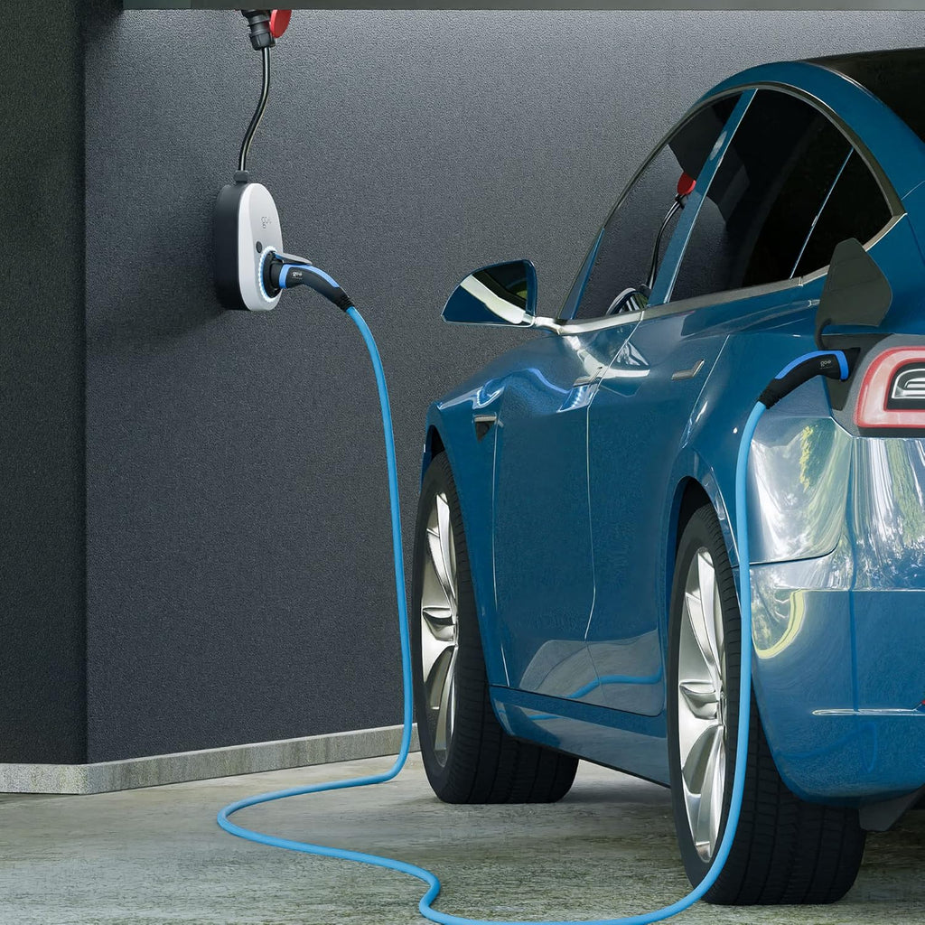 go-e Charger Gemini Flex 11 kW Ladestation Wallbox stationär und mobil Stecker CEE rot 16 A Typ 2 Dose WLAN RFID App