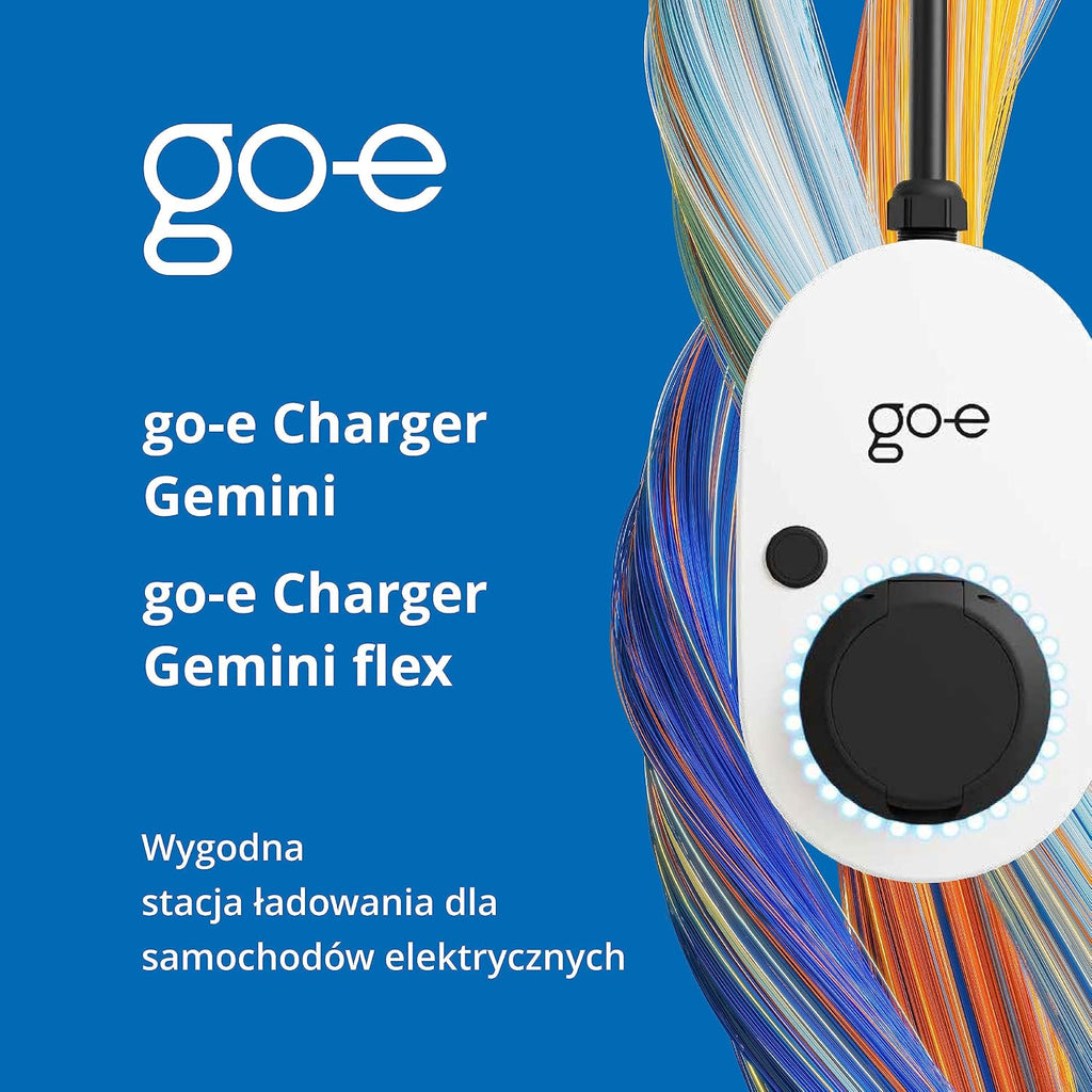 go-e Charger Gemini Flex 11 kW Ladestation Wallbox stationär und mobil Stecker CEE rot 16 A Typ 2 Dose WLAN RFID App